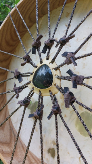 Calf drum Rainbow Obsidian