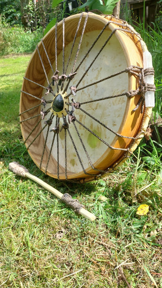 Calf drum Rainbow Obsidian