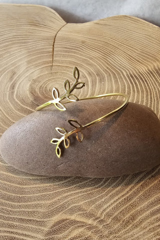 Leaves armband Messing