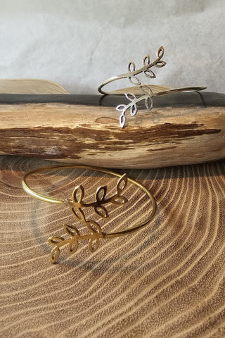 Leaves armband Messing