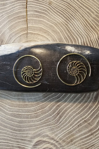 Ammoniet Oorbellen van messing