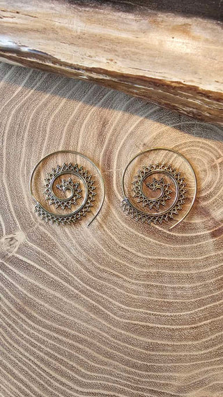 Spiral Earrings Brass
