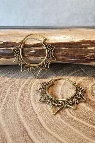 Heart Oorbellen van messing