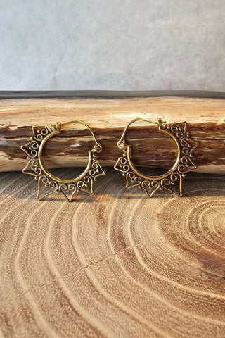 Heart Oorbellen van messing