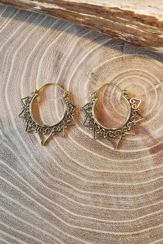 Heart Oorbellen van messing