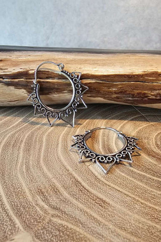 Heart Oorbellen van verzilverd messing