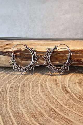 Heart Oorbellen van verzilverd messing