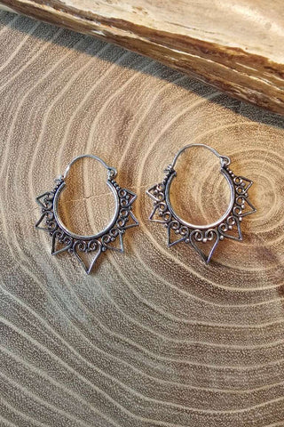 Heart Oorbellen van verzilverd messing