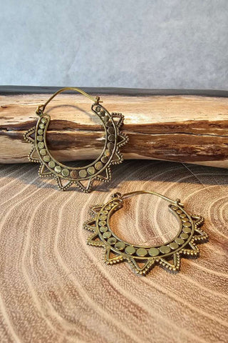 Star Oorbellen van messing