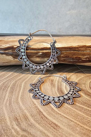 Star Oorbellen van verzilverd messing