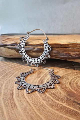 Star Oorbellen van verzilverd messing