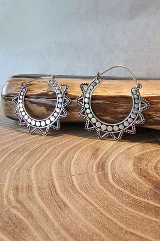 Star Oorbellen van verzilverd messing