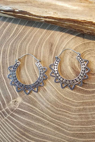 Star Oorbellen van verzilverd messing