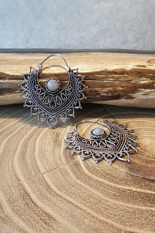 Azure oorbellen verzilverd messing