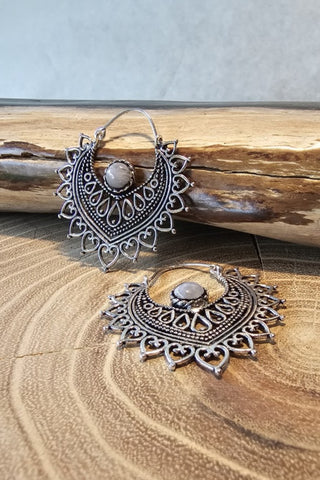 Azure oorbellen verzilverd messing