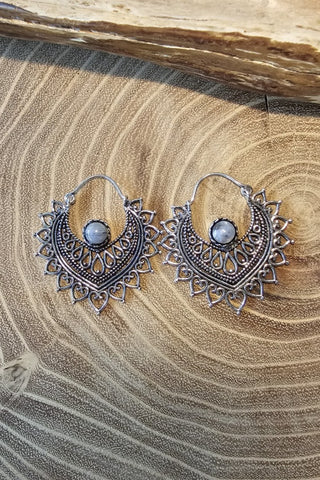 Azure oorbellen verzilverd messing