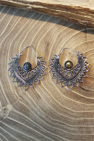 Azure oorbellen verzilverd messing