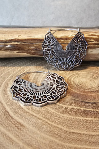 Wave Earrings Silverplated Brass