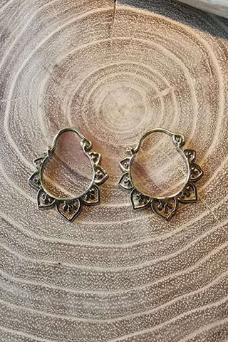 Heart Earrings Small Brass