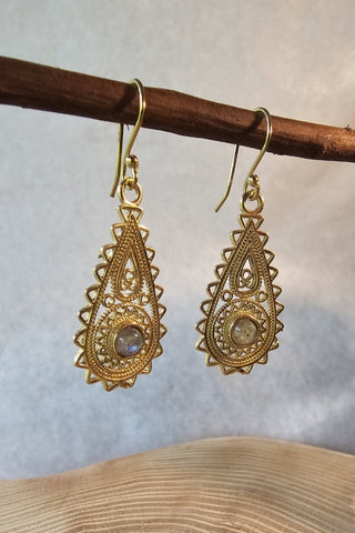 Sky oorbellen messing