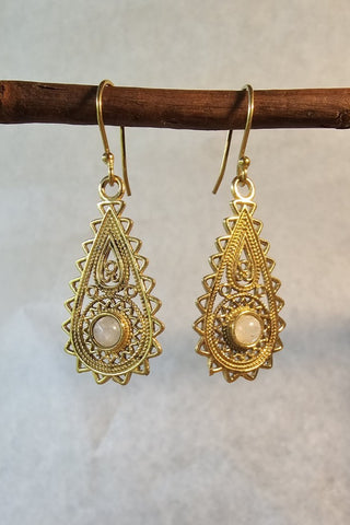 Sky oorbellen messing