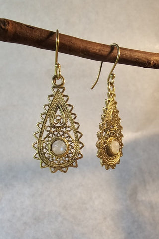 Sky oorbellen messing