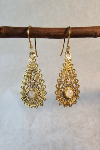 Sky oorbellen messing