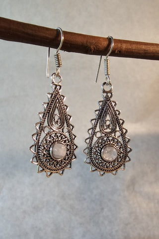 Sky Oorbellen Verzilverd Messing