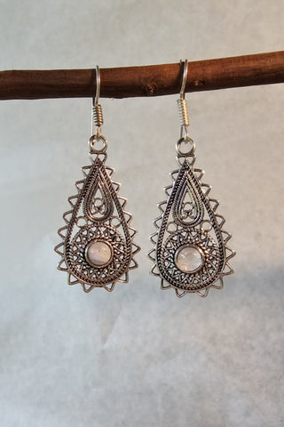 Sky Oorbellen Verzilverd Messing