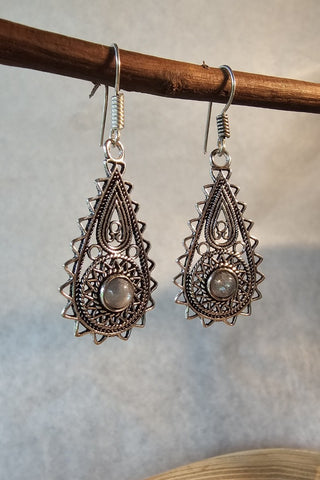 Sky Oorbellen Verzilverd Messing