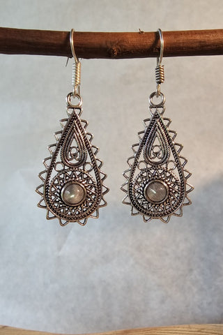 Sky Oorbellen Verzilverd Messing