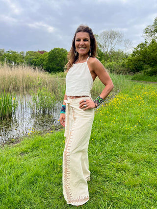 Wrap Pants met blockprint