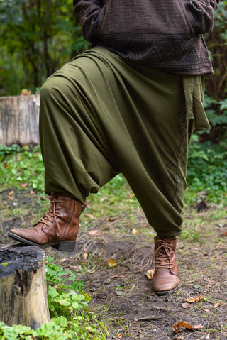 Zarin harembroek met ruitvormige blockprint