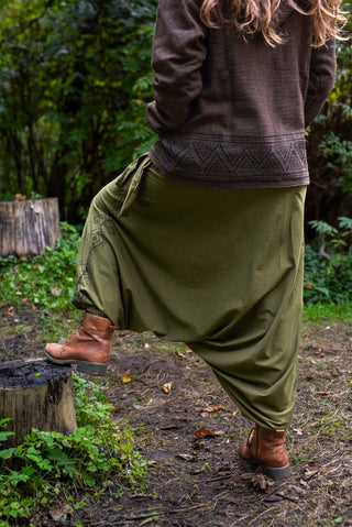 Zarin harembroek met ruitvormige blockprint