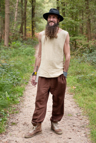 Raja Pants Natural Border