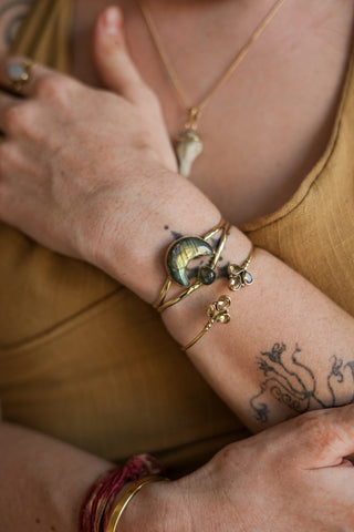 Maan armband Messing