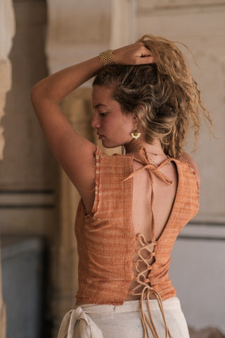 Honingraat Armband van Messing