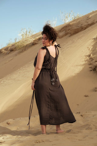 Lirian Dress Donker Bruin