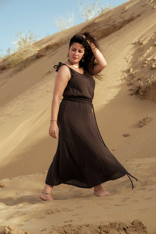 Lirian Dress Donker Bruin