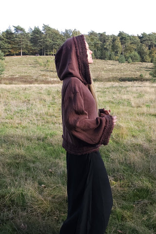 Flower Bomber Jacket Donker Bruin