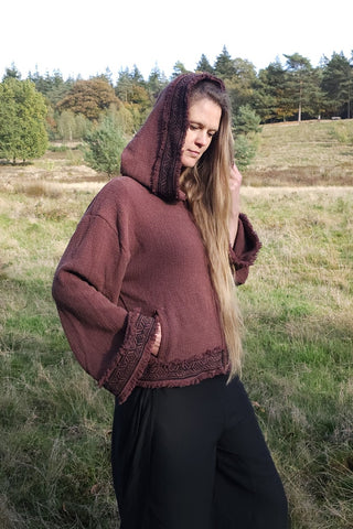 Flower Bomber Jacket Donker Bruin