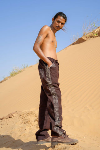 Handloom Pants Dark Brown