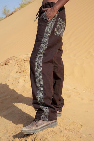 Handloom Pants Donker Bruin