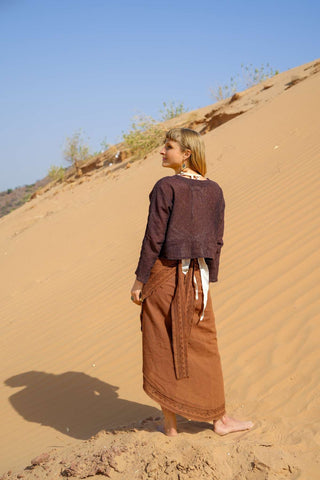 Tawa Crop Top Donker Bruin