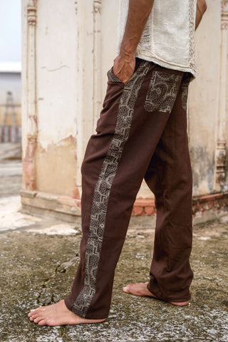 Handloom Pants Donker Bruin