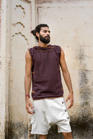 Patch Tanktop Donker Bruin