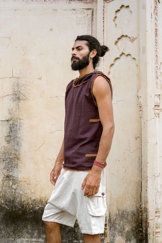 Patch Tanktop Donker Bruin