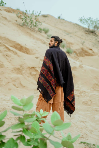 Khullu Shawl Zwart