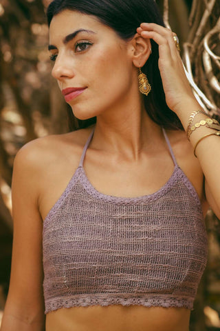 Trinity Stone Oorbellen Messing