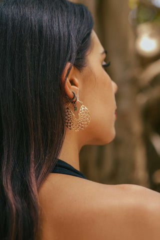 Cosmic Earrings Brass